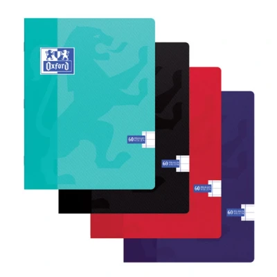 Image de OXFORD School cahier 165x210mm ligné 60 fls couverture en carton souple assortis