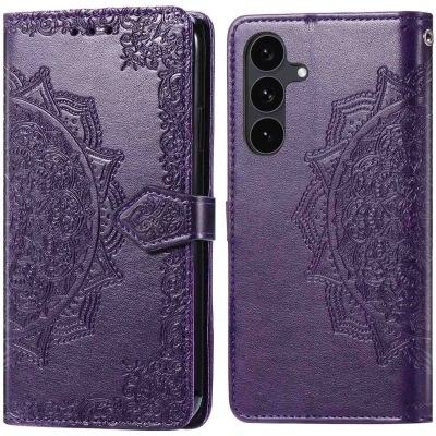 Afbeelding van imoshion Mandala Bookcase voor de Samsung Galaxy S25 FE Paars
