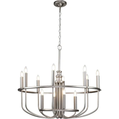 Afbeelding van Kichler LED Kroonluchter 12X E14 Max 40W Dimbaar Brushed Nickel