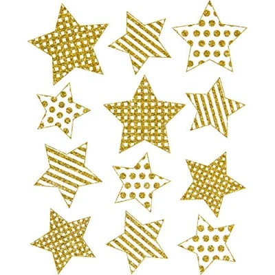 Afbeelding van AVERY Zweckform Art. 52951 raamstickers voor Kerstmis met gouden sterren, 12 stuks