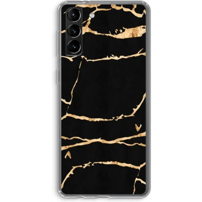 Afbeelding van Case Company® hoesje geschikt voor Samsung Galaxy S21 Plus Gouden marmer Soft Cover Telefoonhoesje Bescherming aan alle Kanten en Schermrand