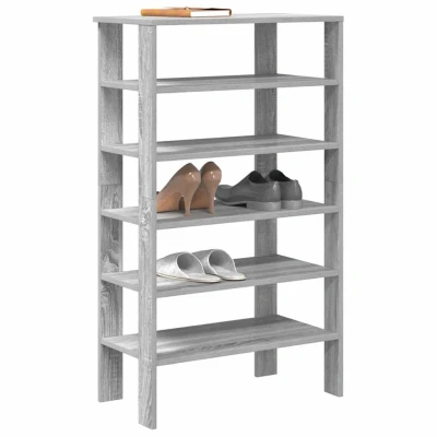 Afbeelding van Schoenenrek 61x32x105 cm bewerkt hout grijs sonoma eikenkleurig