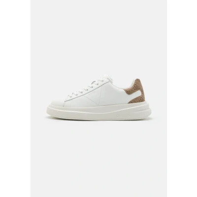 Afbeelding van Guess ELBA Sneakers laag, Heren, Maat: 40, White/beige/brown Leer en imitatieleer