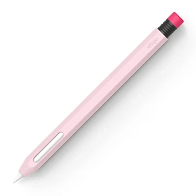Afbeelding van elago Classic Pencil Case Compatibel met Apple 2e Generatie Cover Hoes, Klassiek Design, Magnetisch Opladen &amp; Dubbele Tap (MOET INSTALLATIE INSTRUCTIES LEZEN) (Mooi Roze)