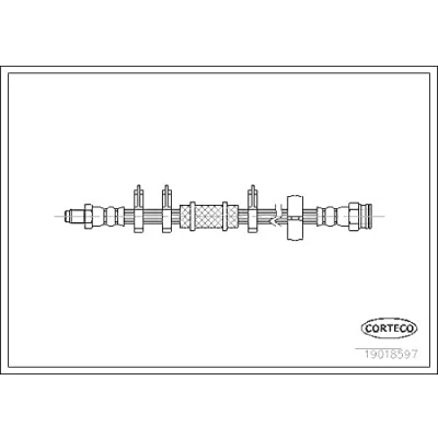 Afbeelding van CORTECO 19018597 Remslang 390 FIAT: Uno Hatchback