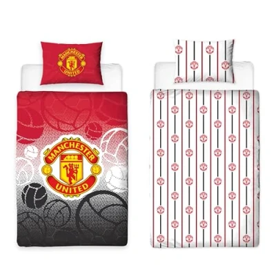 Afbeelding van Manchester United dekbedovertrek 1 persoons geschikt voor 140 x 200 cm. Man. dekbed eenpersoons