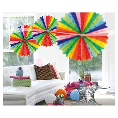 Afbeelding van Honeycomb waaier veelkleurig 45cm per stuk