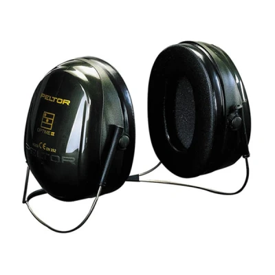 Image de 3M Peltor Optime II H520B casque antibruit avec arceau de nuque vert foncé