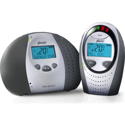 Afbeelding van Alecto DBX 88 LIMITED Full Eco DECT babyfoon met display, wit/antraciet White Anthracite