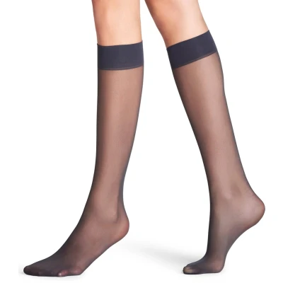 Afbeelding van FALKE Matt Deluxe 20 DEN dames kniekousen antraciet grijs (graphite) Maat: 35 38