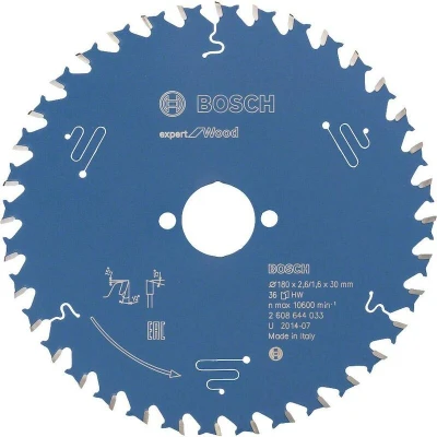Image de BOSCH 2608644033 lame de scie circulaire Expert pour le bois, 180 x 30 2.6 mm, 36T