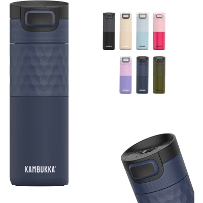 Afbeelding van KAMBUKKA Thermosbeker Etna Grip 500ml Denim Blue dubbelwandig met 3in1 deksel