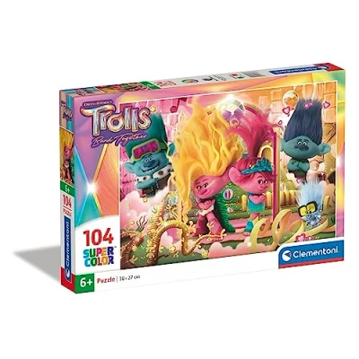 Afbeelding van Clementoni Puzzel 104 Stukjes Trolls 3, Kinderpuzzels, 6 8 jaar, 27268