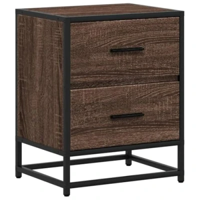 Afbeelding van vidaXL Nachtkastje 40x31x50 cm bewerkt hout bruin eikenkleurig