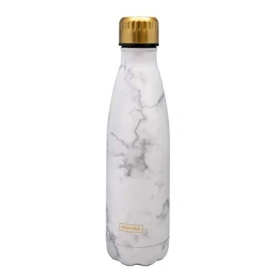 Afbeelding van Nerthus Drinkfles Vacuum 500ml Wit Marmer (warm En Koud)