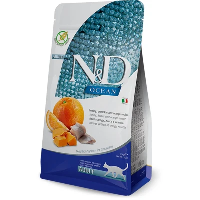 Afbeelding van N&amp;D Ocean kattenvoeding Haring met Pumpkin 1.5 kg.