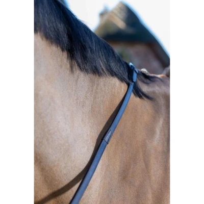 Afbeelding van LeMieux Teugels Arika Rubber Grip Continental Bruin/Zilver Full