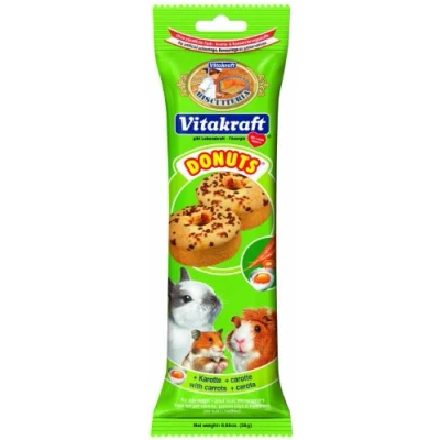 Afbeelding van Vitakraft Donuts Knaagdiersnack Wortel 28 g