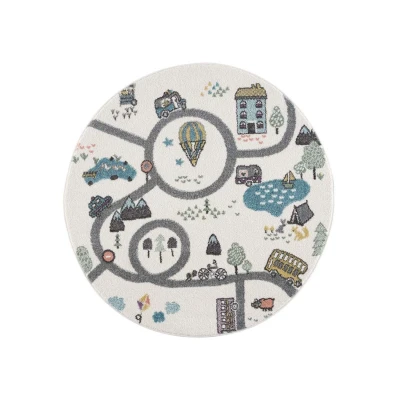 Afbeelding van Vloerkleed Laagpolig Anime Kids Creme 120x120 cm