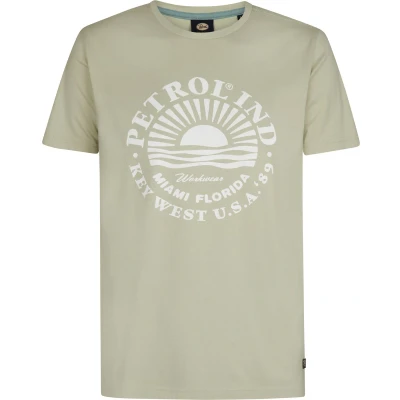 Afbeelding van Petrol Industries Heren Artwork T shirt Dolphincrest Groen Maat S