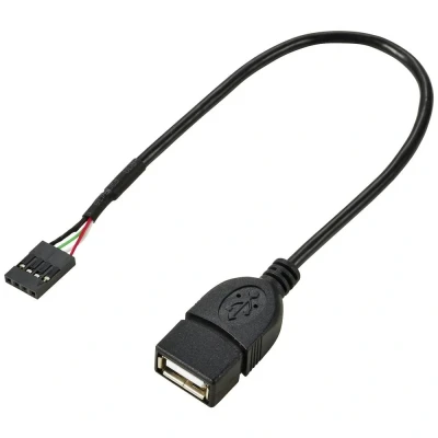 Afbeelding van Renkforce USB kabel 2.0 Shrouded header 4 polig, A bus 0.20 m Zwart RF 5719746