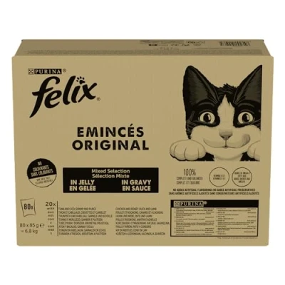Afbeelding van Voordeelpakket: 80x85g Felix Classic Pouches Vis &amp; Vlees Mix nat kattenvoer