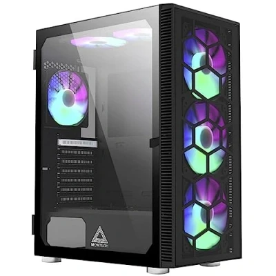Afbeelding van MONTECH X3 Glass Midi tower Gaming behuizing Zwart