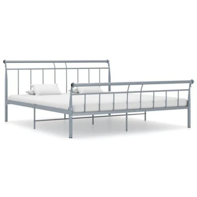 Afbeelding van vidaXL Bedframe metaal grijs 180x200 cm