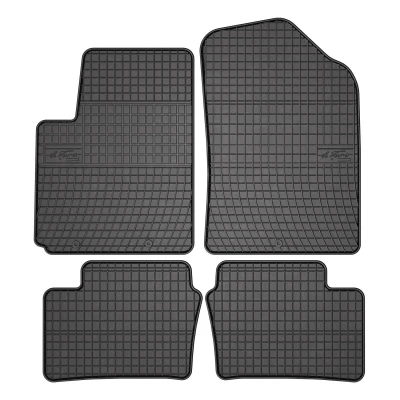 Afbeelding van FROGUM 0428 Vloermatset Rubber voor en achter 4 Zwart Op maat gemaakt KIA: Picanto II