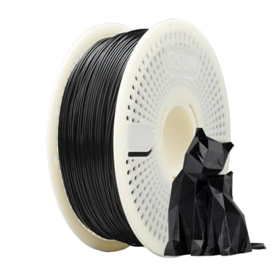 Afbeelding van eSUN PLA+ filament en spoel navulset Spoolless PLA Plus navulverpakking 1,75 mm afneembaar eSpool+ 1 kg (2,2 lbs) voor 3D printers, zwart