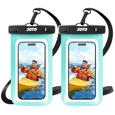 Afbeelding van JOTO 2 Stuks Universele Waterdichte Telefoonhoes, IPX8 Onderwater Droge Zak voor iPhone 13 Pro Max Mini 12 11 Xs XR X 8 7 6S, Galaxy S20 Ultra/S10/S9/S8, Note 10+/10/9/8, tot 7&#039;&#039; Groen