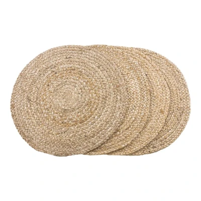 Afbeelding van Jonckheere Collectie Placemat Bombay gevlochten jute natuur 38cm set/4