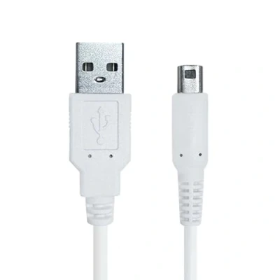 Afbeelding van OcioDual 1,2 m witte oplaadkabel compatibel met Ninten DSi, DSi XL, 2DS, New 2DS 3DS USB 2.0 aansluiting opladen en gegevensoverdracht