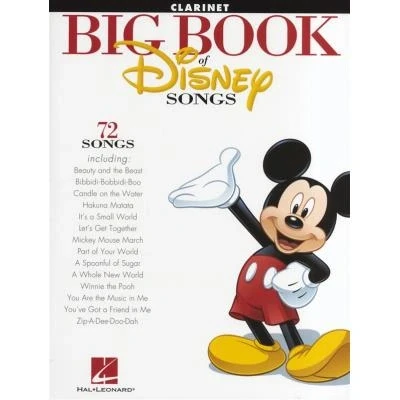 Image de Partitions variété, pop, rock... HAL LEONARD THE BIG BOOK OF DISNEY SONGS INSTRUMENTAL FOLIO CLARINET Musique films comédies musical