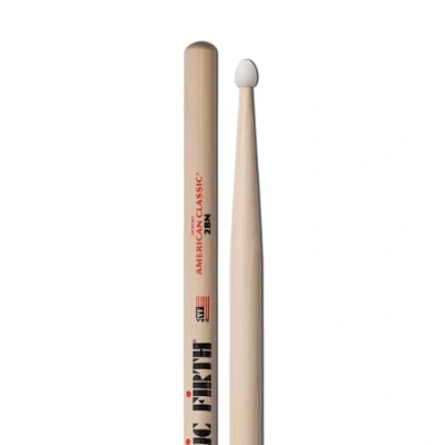 Afbeelding van Vic Firth 2BN Paar drumstokken met nylon tip, hickory