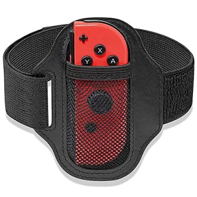 Afbeelding van HAOBIN 1 stuk beenband voor switch, universele beenriem compatibel met Switch Ring Fit Adventure verstelbare elastische beenriemen