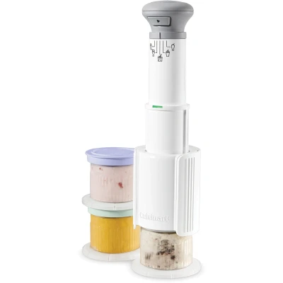 Afbeelding van Cuisinart 5 in 1 IJsmachine Sorbet en frozen yoghurtmaker Milkshake IJsmaker met 3 dessert cups Wit