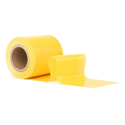 Afbeelding van GRIP Eventbasics Gekleurde begrenzingsband, 50 m x 70 mm, van polyethyleen met lage dichtheid, micron dik, niet zelfklevend, voor feest, bruiloft, hek, markering en decoratie, geel