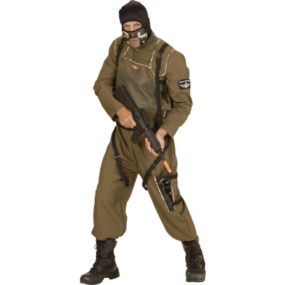 Afbeelding van Widmann Leger &amp; Oorlog Kostuum Delta Parachutist Special Forces Groen Medium Carnavalskleding Verkleedkleding