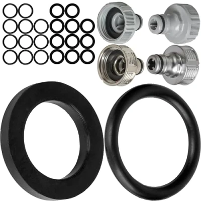 Afbeelding van 24 stuks reserveafdichtingen voor tuinsysteemonderdelen G 3/4 inch compatibel met Gardena kraanaansluitingen 26,5 mm, 15280, 18201, 18241, 2801, 938, siliconen, diameter 22,3 x 17, afdichting