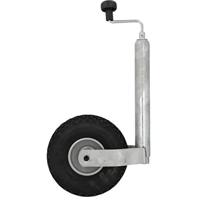 Image de Cartrend 80144 Roue d&#039;appui remorque pour les remorques de transports et caravanes, galavanisée, 48 mm, pneu à air