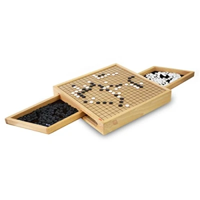 Image de Jeu de Go, stratégie en bois Goki