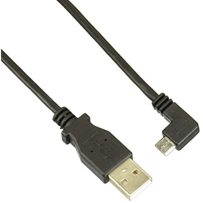 Image de StarTech.com câble USB 2.0 A vers Micro B coudé à angle droit de 1 m Cordon charge / synchronisation M/M Noir 0,25 mm²