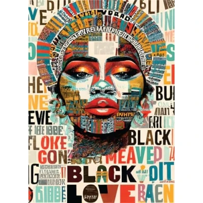 Afbeelding van Black Love rijstpapier, 29,2 x 40,6 cm, voor decoupage, meubels, posters, kaarten, knutselen