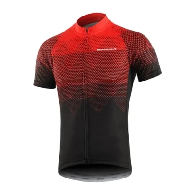 Afbeelding van BERGRISAR Fietsshirt voor heren, ademend, sneldrogend, fietskleding, mountainbike, met korte mouwen, jersey