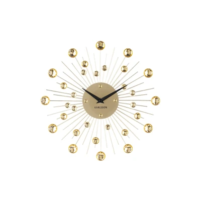 Afbeelding van Karlsson Wandklok Sunburst Medium Goud Ø30cm