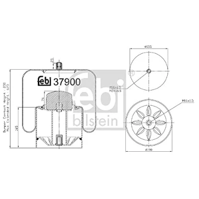 Afbeelding van Febi Bilstein Veerbalg 37900