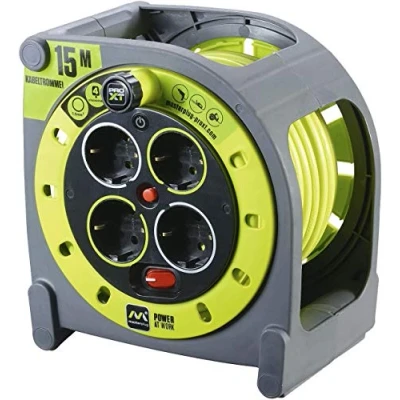 Afbeelding van Masterplug Lucco HME15164SL PX Kabelhaspel 3000 W 250 V grijs/pistachegroen