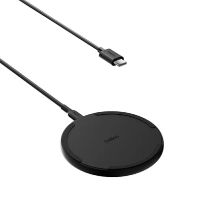 Afbeelding van Belkin Chargeur sans fil (15 W) Qi pour Apple iPhone 16, 15/14/13 Series, AirPods, Samsung Galaxy S25, S24, Pixel Avec câble de 1,5 m (sans alimentation) Noir