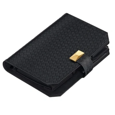 Afbeelding van SONGMICS HOME RONNE Collection Horlogetas om mee te nemen, horlogedoos voor 3 horloges, PU gevlochten look, draagbare horloge organizer, 22 x 14,5 4,5 cm, cadeau idee, zwart JWB018B01